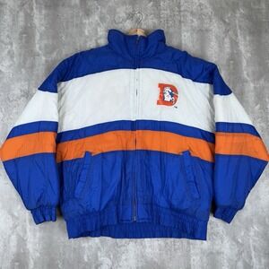 Vintage Denver Broncos Puffer Jacket Men's Medium NFL Football Locker Line 90s